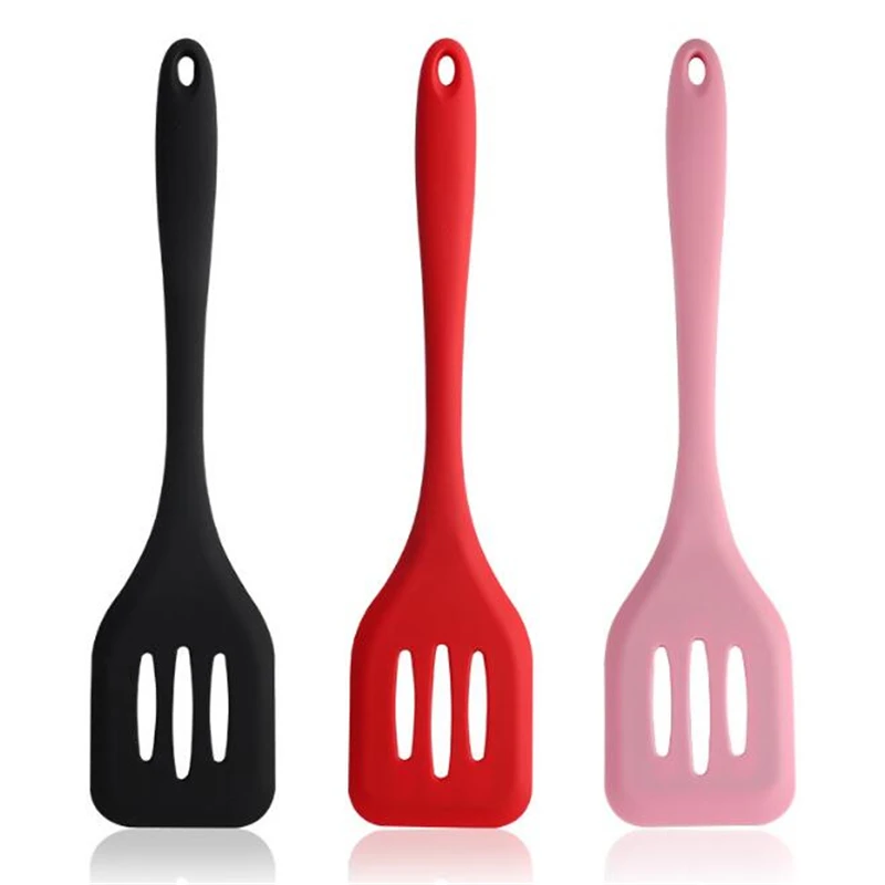 Silicone Turners Gadgets Spatula Egg Fish Frying Pan Scoop Fried Shovel Slotted Turners Kitchen Tools Cooking Utensils