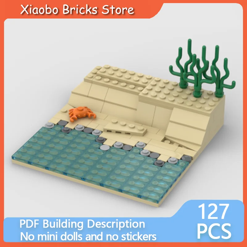 

City Street View Model MOC Building Bricks Simple Mini Beach Modular Technology Gifts Holiday Assemble Children Toys Suit