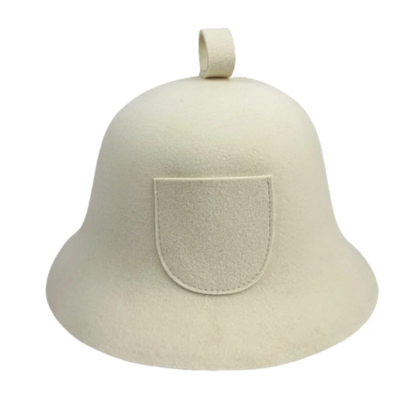 Handmade Premium Merino Wool Hat with Small Pocket for Sauna and Banya