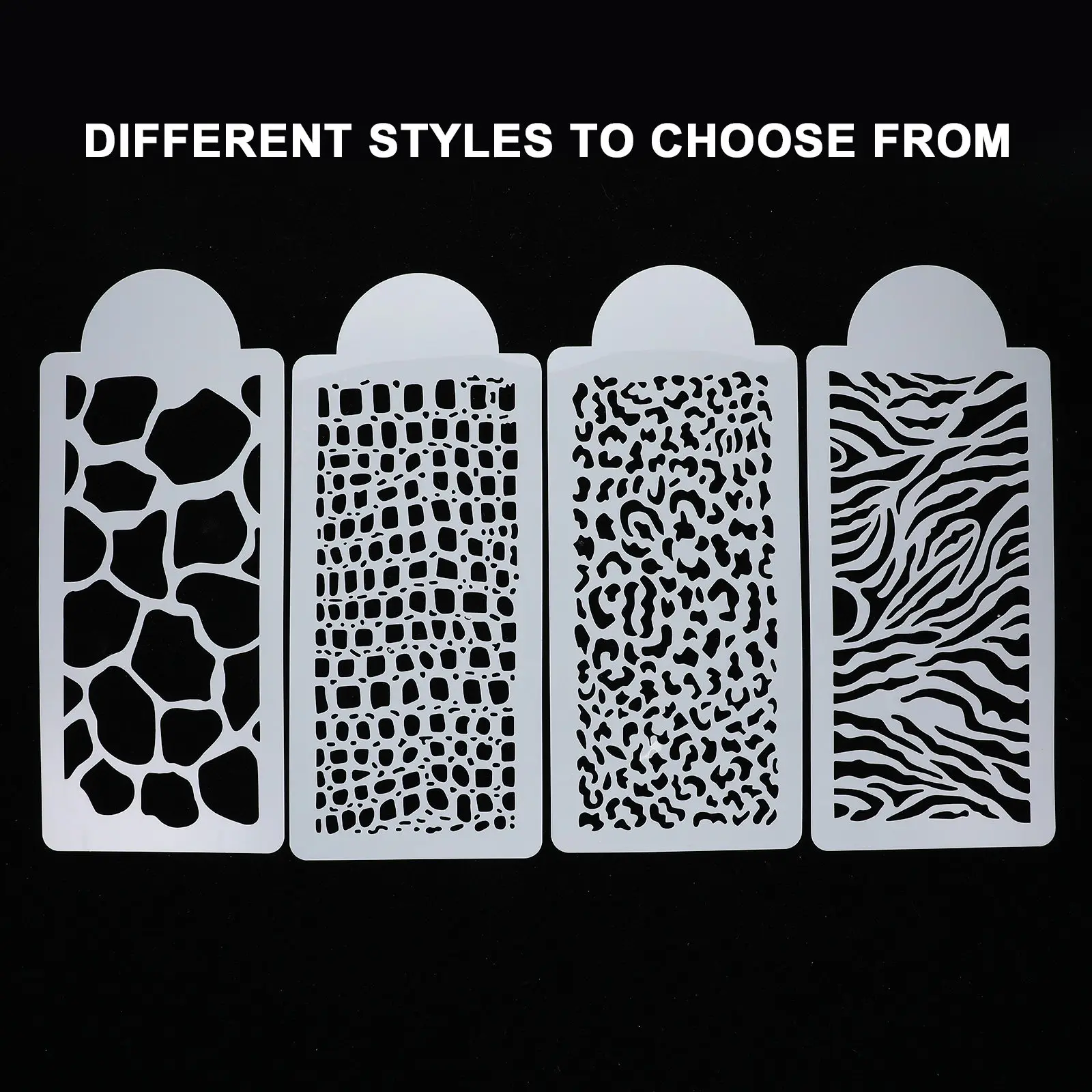 2Sets DIY Cake Decoration Templates Animal Pattern Printing Stencils Eco-Friendly Pet Material Hollow Stencils Cake Edge Mold