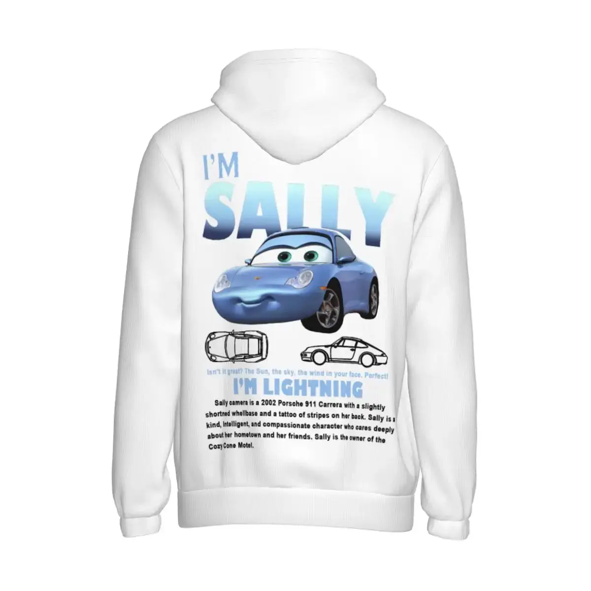 Sally I\'m Lightning Cars Mcqueen Bluza z kapturem dla mężczyzn Bluza damska Moda Graficzne bluzy z kieszeniami Koszule z długim rękawem