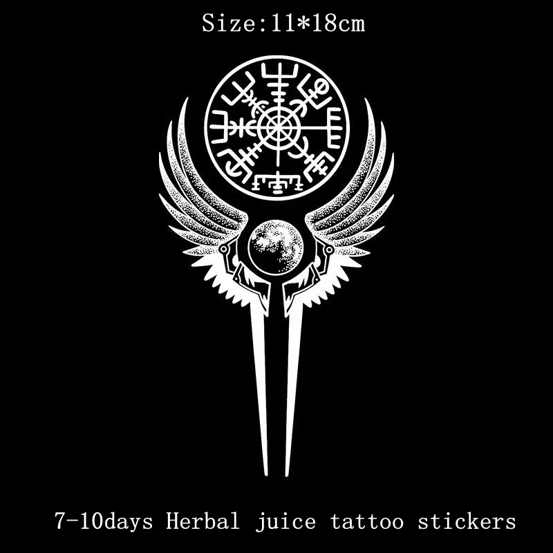 Thorn Ball HerRhJuice Tattoo Stickers pour Hommes et Femmes, Faux Tatouages, Imperméable, Semi-Permanent, Bras, Cuisse, Style Européen et Américain