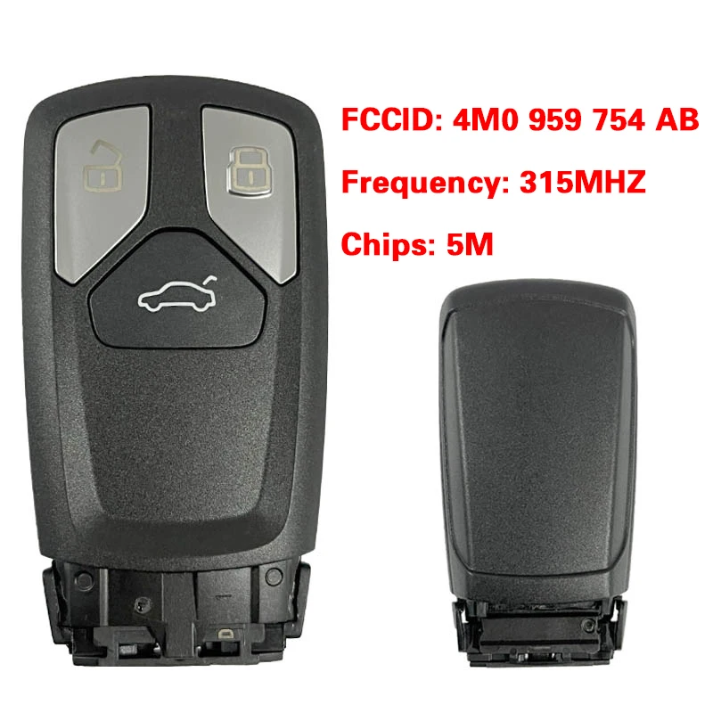 CN 008048   Pusty klucz OEM MLB do Audi Q7 3-przyciskowy 315Mhz 4M0 959 754 AB