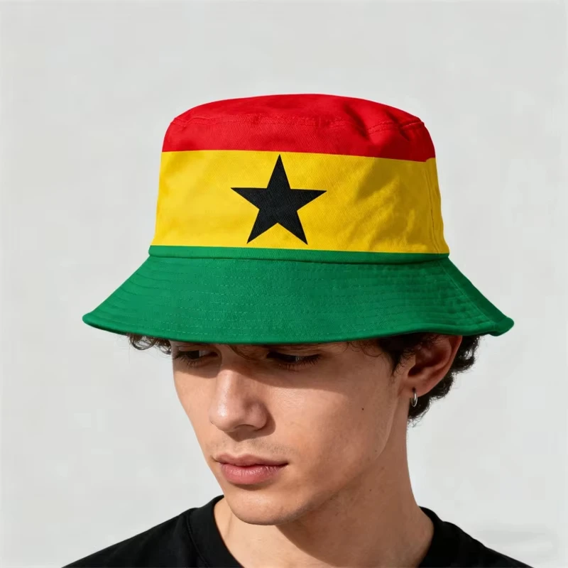Printed National Flag Bucket Hat USA Spain France Croatia Portugal Lightweight Fisherman Cap Sports Fan Casual Beach Sun Hat view 2