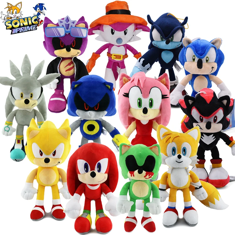 

30/33 см Соник, плюшевая игрушка высокого качества, мультяшная кукла-ежик, хвосты, тень, аниме, плюшевый подарок на Рождество, Хэллоуин, день рождения, ребенок