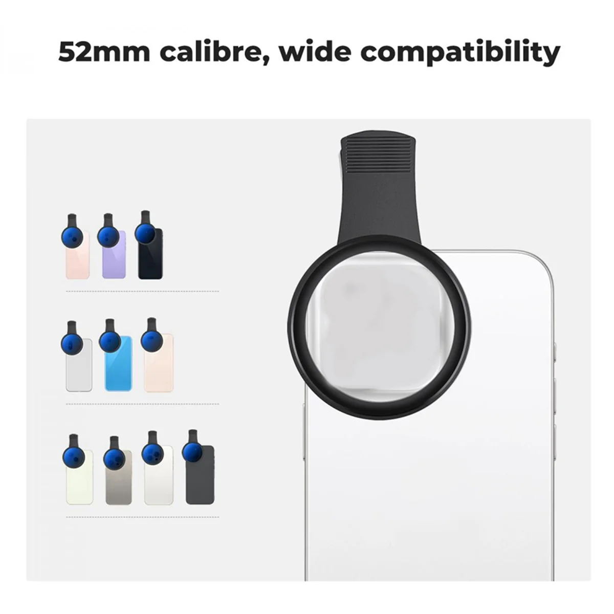 Budget-Friendly 52mm Phone ND Filter ND2 to ND400 Clip-on Variable Neutral Density Filter for Phone Mobile Smart Phone Camera