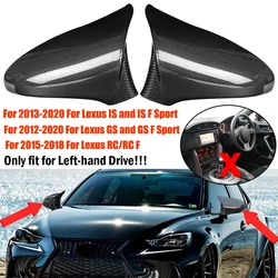 For LEXUS IS ES GS LS CT RC F-Sport 2014-2020 Car Rearview Side Mirror Cover Wing Cap Sticker Exterior Door Case Trim Carbon