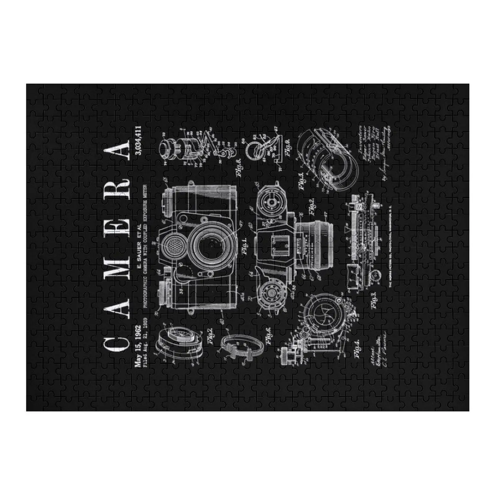 

Photography Camera Vintage Classic Patent Drawing Print Jigsaw Puzzle Wood Photo Personalized Custom Kids Toy Puzzle