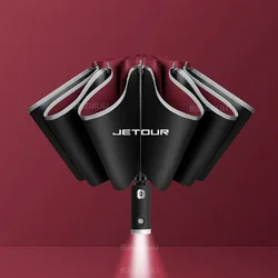 Car Automatic Folding Windproof Sunshade Umbrella For Chery Jetour X70 X70SM X90 X95 DASHING i-DM T2 T3 Auto Accessories