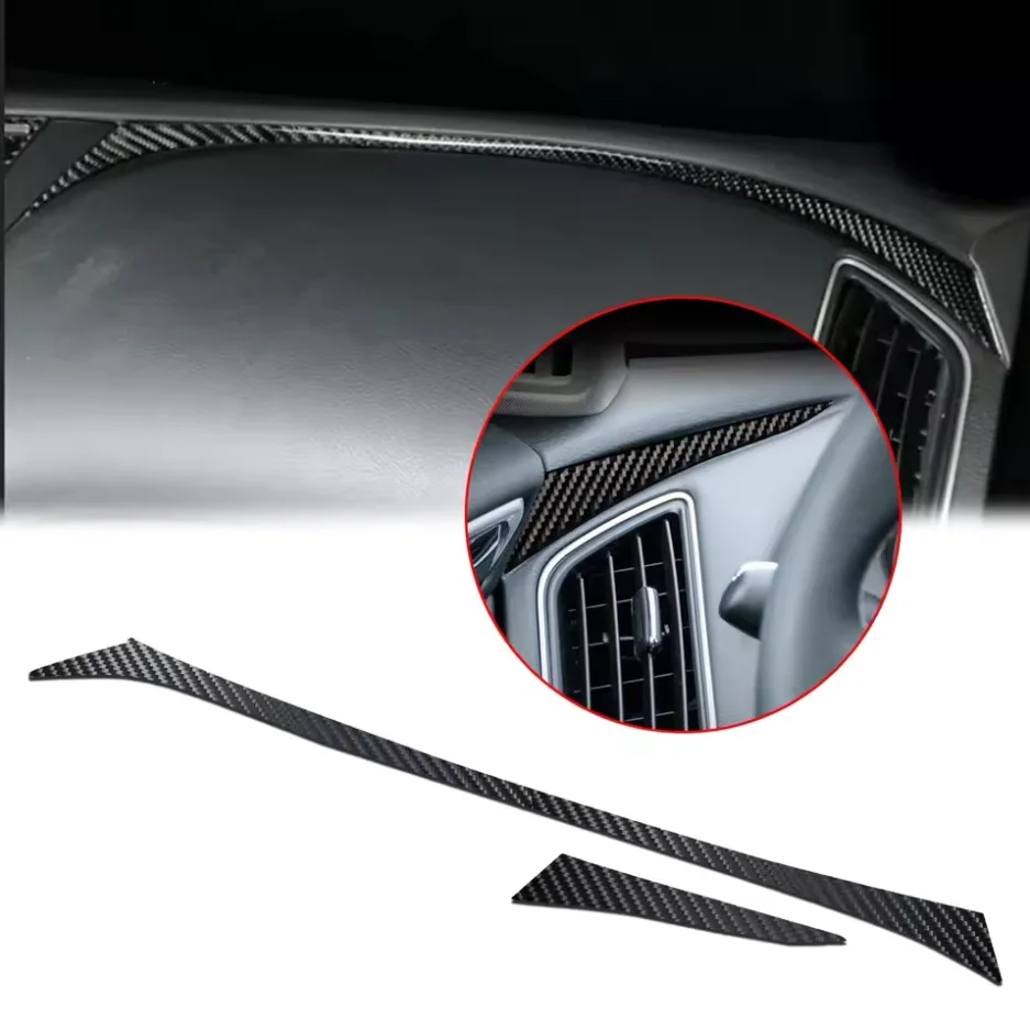 

For Infiniti Q50 2014-2020 Car Accessories Interior Carbon Fiber Copilot Instrument Desk Trim Sticker Decoration