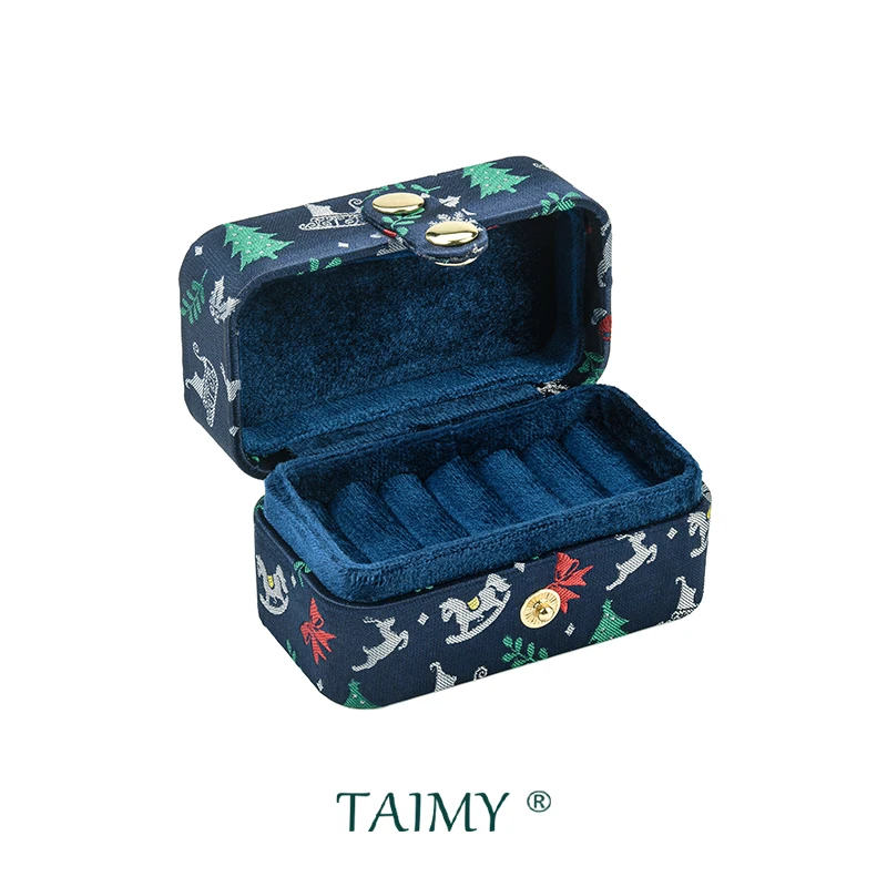 Spot Christmas Special Custom Ring Jewelry Box Personalise Travel Rings Storage Case Holiday Gift Xmas Gifts Jewellery Organizer