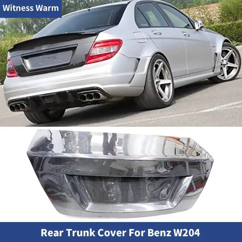 Couvercle arrière de capot de coffre en Fiber de carbone, pour Mercedes Benz classe c W204, Kit de carrosserie de voiture 07 – 14