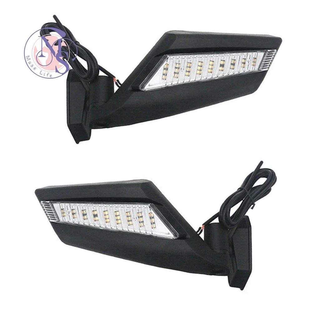ZOCI-FOR-2Pcs UTV Rearview Mirror With LED Turn Signal Light Maverick X3 Turbo R XDS XRS 2017-2020 Replacement Accessories