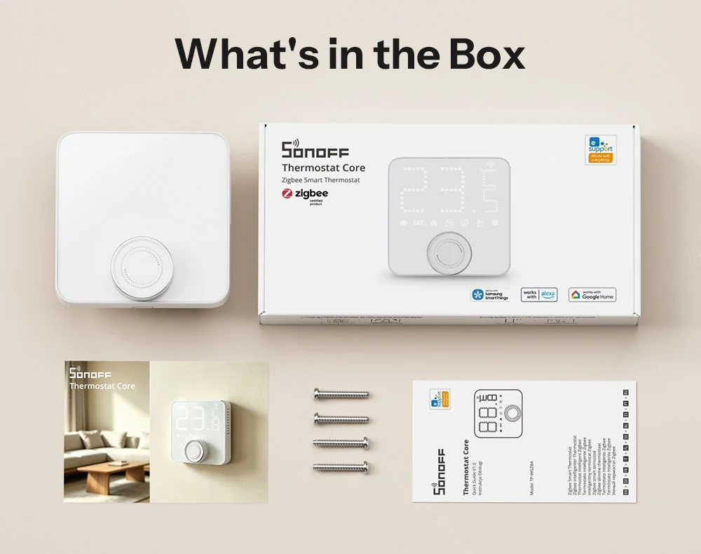 SONOFF Zigbee Smart Thermostat für Heizkessel und Fußbodenheizung TP-WGZBA Matter App-Steuerung Intelligenter Zeitplan Alexa Google Home – Detail 17
