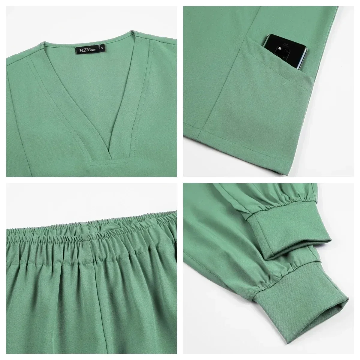 Atacado casual manga curta com decote em v conjuntos retos roupas de trabalho de farmácia uniforme de enfermeira médica esfrega conjunto feminino uniformes de enfermagem