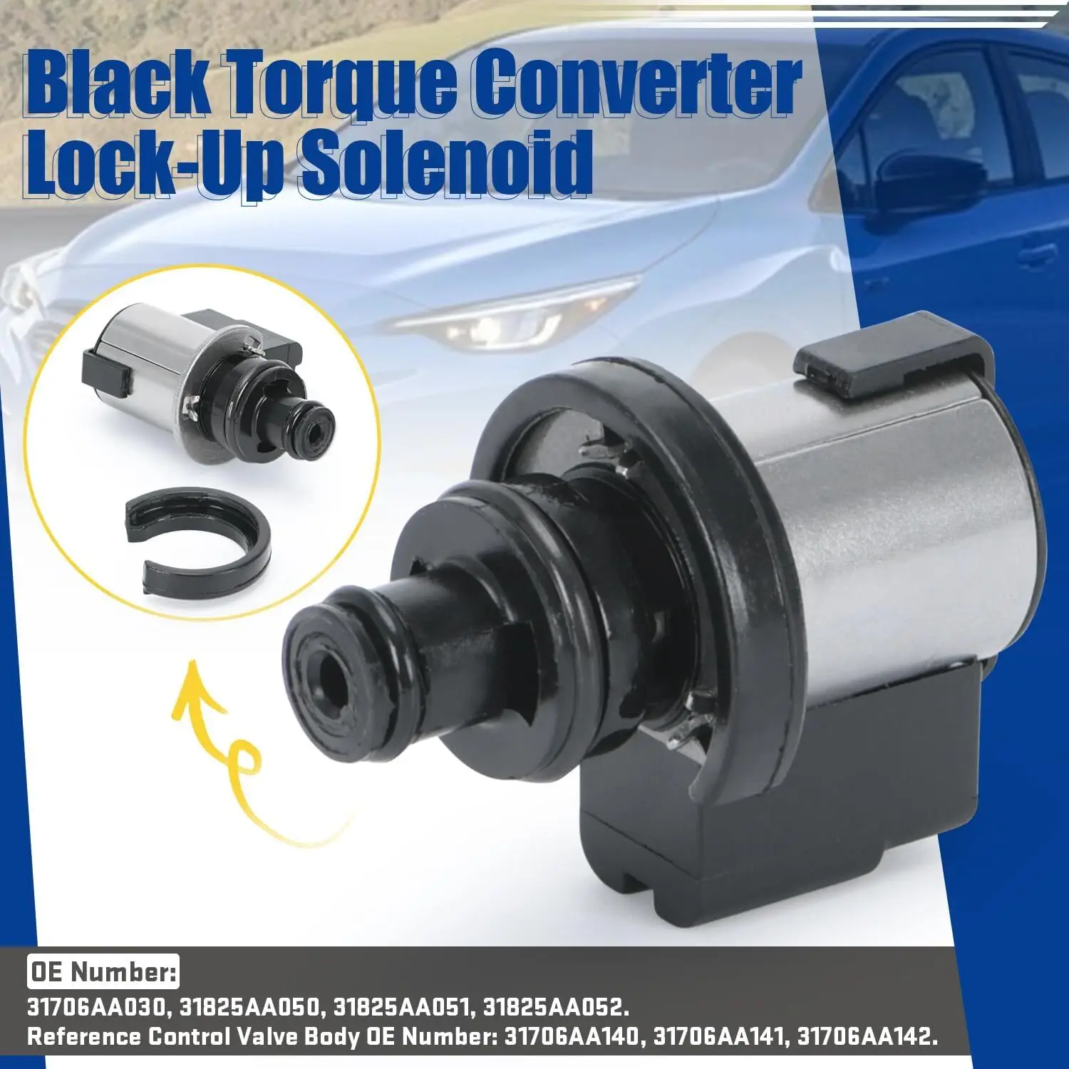 31706AA030 31825AA050 31825AA051 CVT محول عزم الدوران التحول AWD الملف اللولبي التحكم في الضغط ل 2016-2019 سوبارو Crosstrek الأسود #3