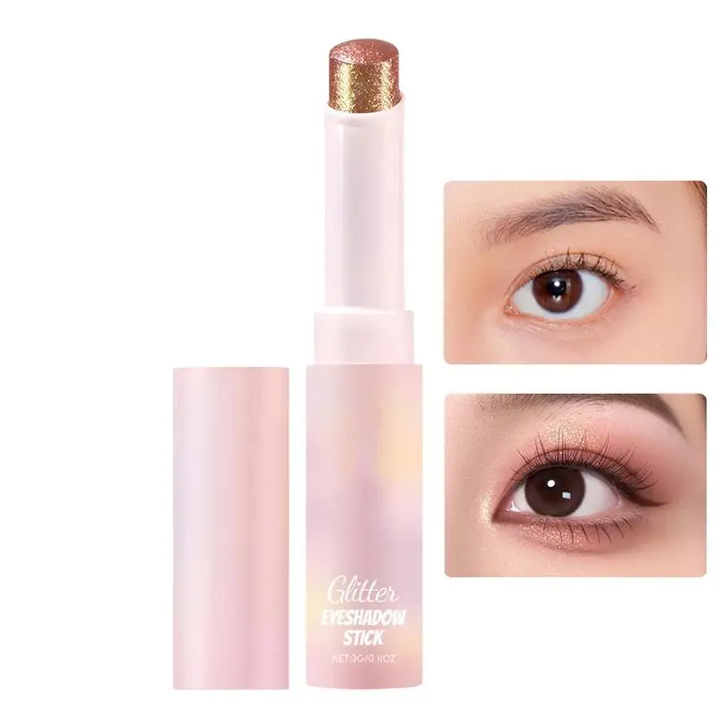 6 colori Glitter Ombretto Trucco Gelatina di cristallo Smalto Stick Eye-liner Shimmer Glitter Matte Neutro Marrone Ombretto Matita Pastello