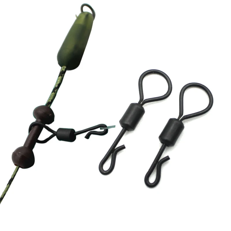 

20PCS Carp Fishing Tackle Big Eye Quick Change Swivel Carp Chod Hair Rigs Carp Line Bait For Carp Fishing Accessories Equipment