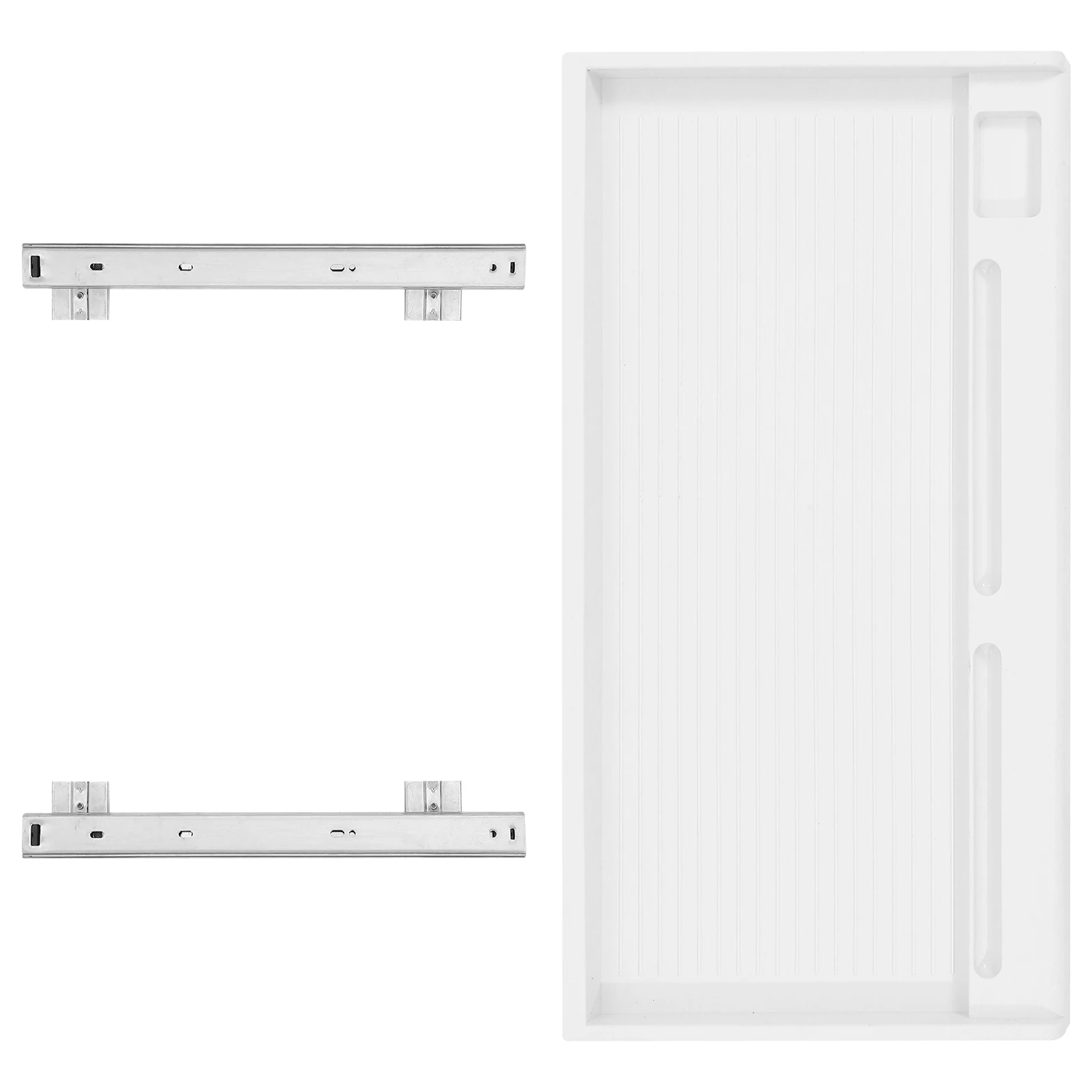 

Keyboards Tray Small under Desk Slider Drawer Rack Holder for Table White Desktop Stand Mount Office