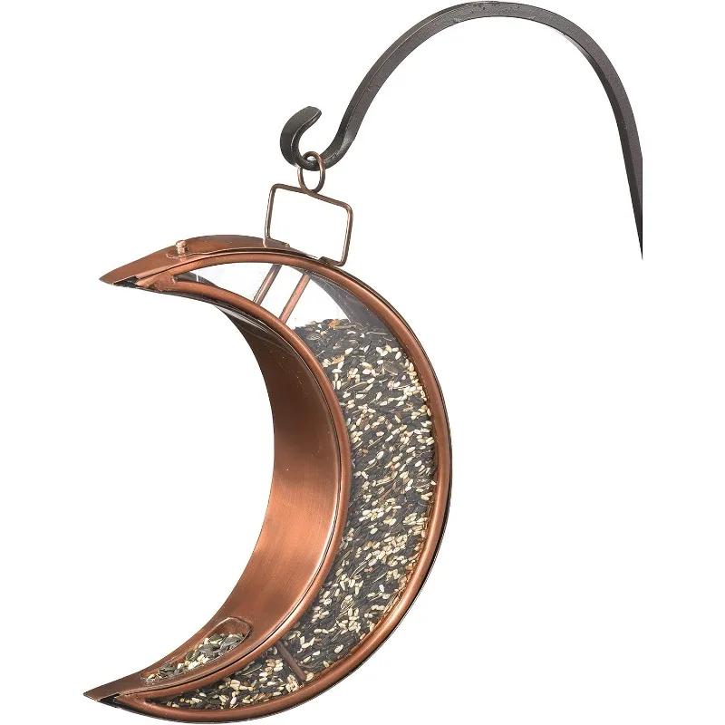 0114VB Over The Moon Large Size Copper Bird Feeder, Heavyweight Plexiglass, Easy-to-Fill