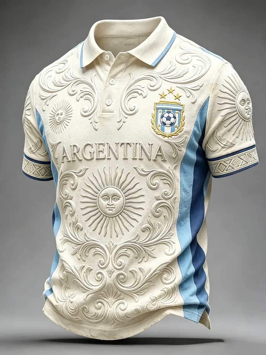 2026 Edition Argentine Fan Football Polo Shirt - 3D Print - Comfortable and Breathable - Suitable for Both Men and Women