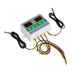 ZFX-ST3012 doppio regolatore di temperatura termostato digitale controllo incubatore Microcomputer doppia sonda DC 12V 24V/AC 110-220V