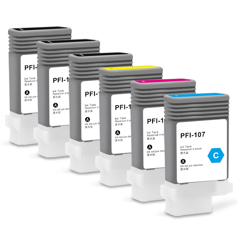 PFI-107 pfi107 Ink Cartridge for Canon iPF670 iPF680 iPF685 iPF770 iPF780 iPF785 Printer with Chips Full with ink