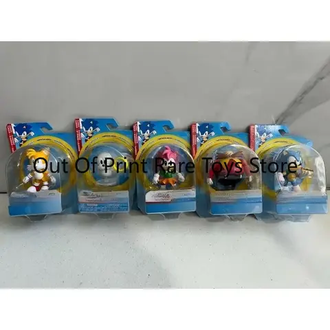 Original Sonic The Hedgehog Figure Set Includes Tails Knuckles Amy Dr Eggman Sonic Collectible Figure Model Toy