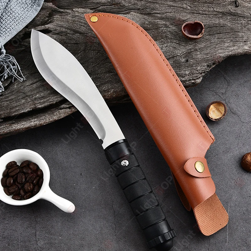 Stainless Steel Kitchen Knife Household Vegetable Fruit Knife Meat Cleaver Forged Knife Boning Knife Barbecue Meat Cooking Knife