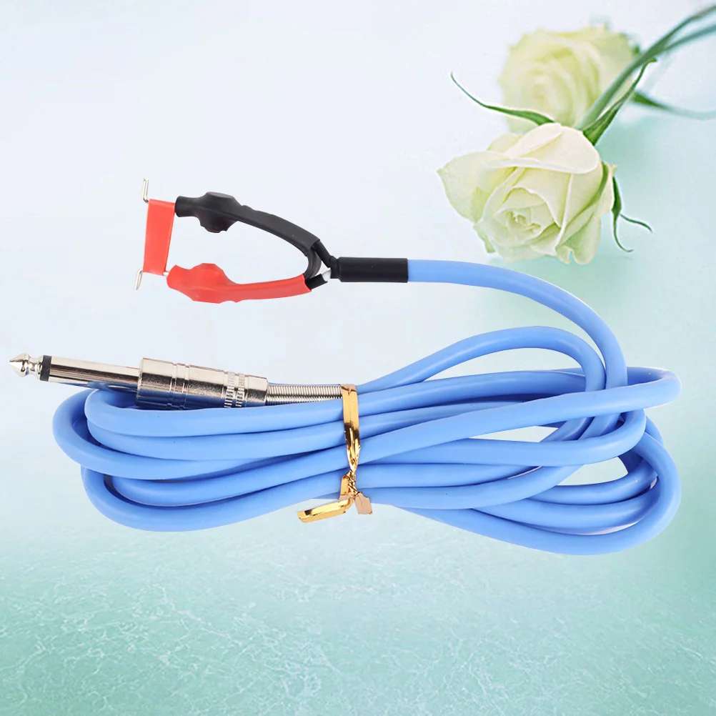 

1,8 м стальной зажим для шнура, силиконовый провод высокой мощности, источник питания для татуировки, синий зажим для шнура, провод питания