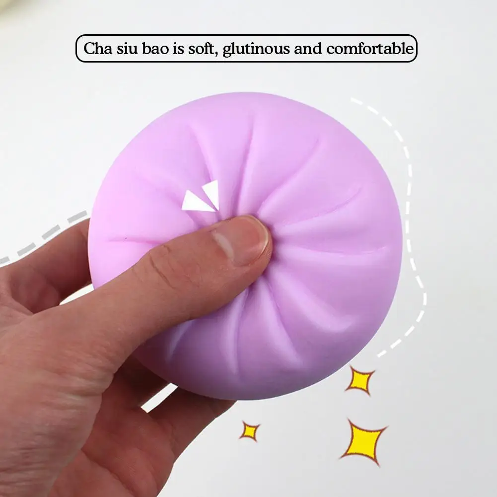 Simulation Steamed Stuffed Bun Slow Rising Relief Stress Antistress Kid Model Dumpling Toys Gift T2r7