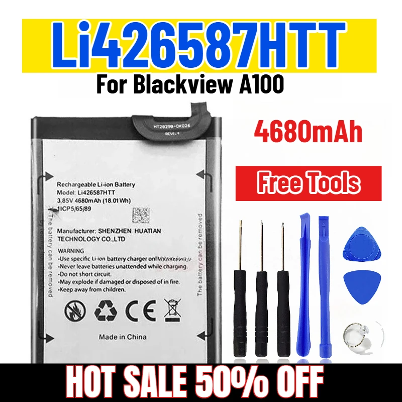 

4680mAh Li426587HTT for Blackview A100 Mobile Phone Battery