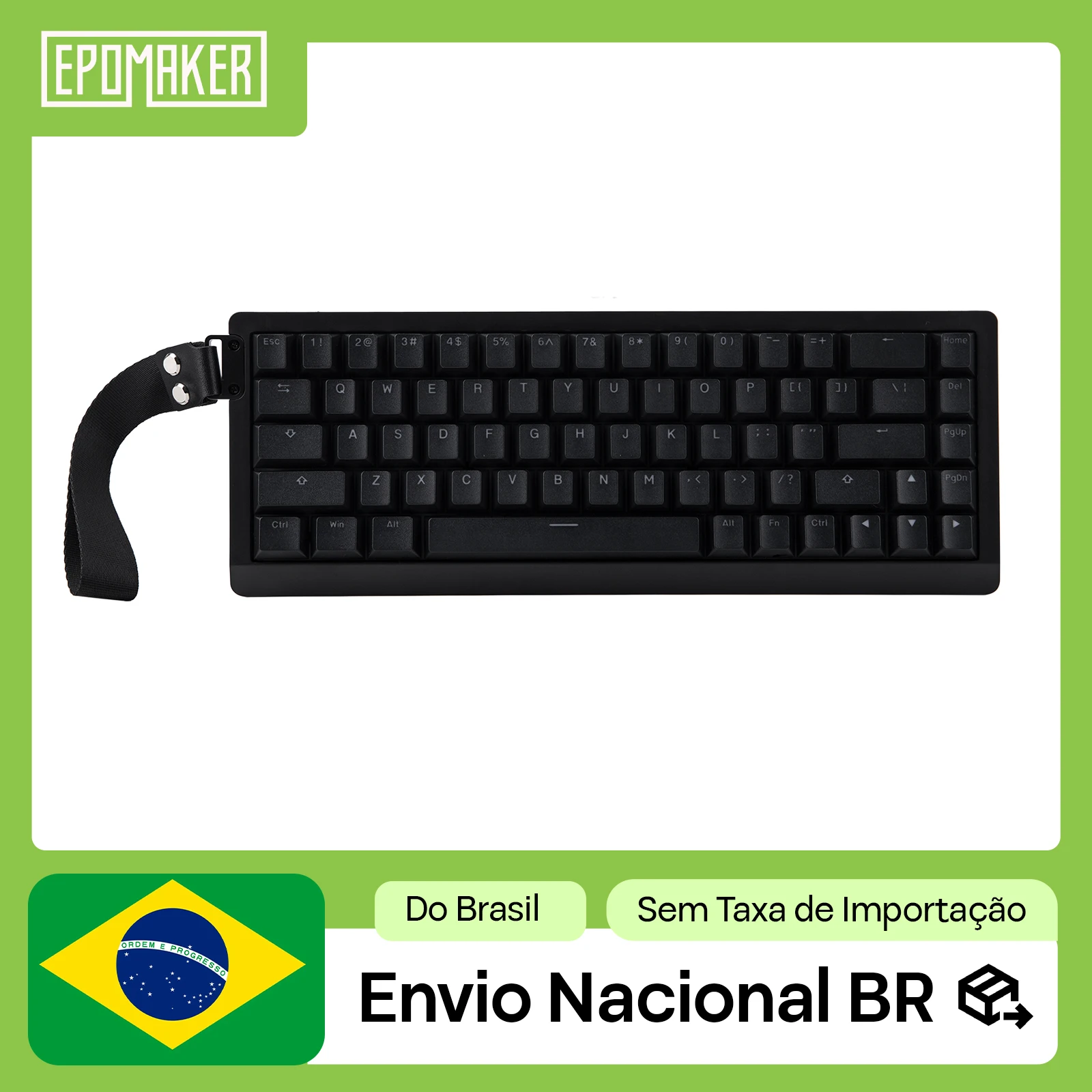 EPOMAKER HE68 Lite Teclado Mecânico Magnético de Efeito Hall Com Fio Layout ANSI US 65%, DKS SOCD e Retroiluminação RGB