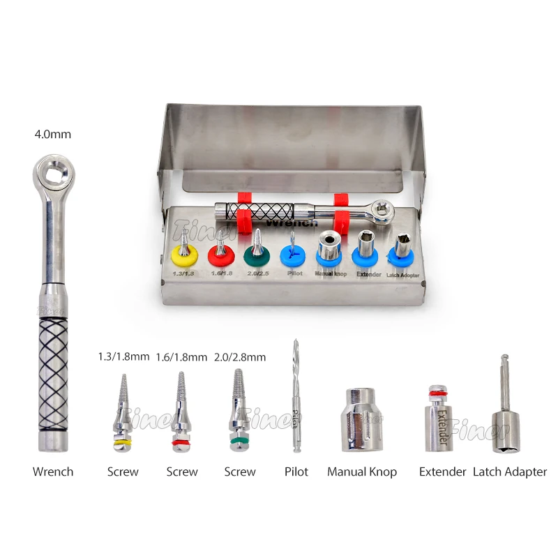 Dental Bone Remover Kit Dental Implant Removal Kit Dental Bone Expander Remove Broken Fixture Ratchet Wrench Implant Kit
