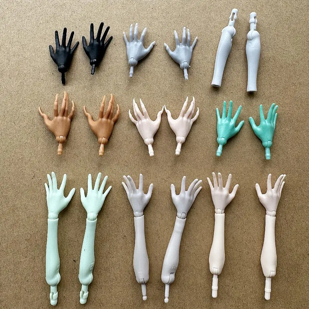 Original Monster Doll Replacement Long Nail Hands And Arms Colorful Skin Tone Toys DIY Accessories