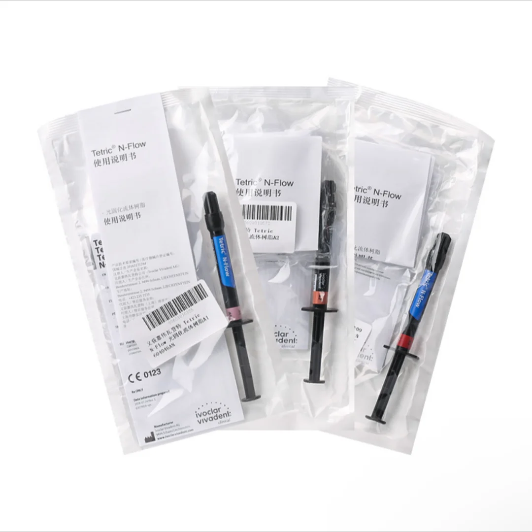 Dental Lvoclar Tetric N-Ceram/Flow Photocuring Nano Porcelainized Filling Resin 3.5g/2g Oral Cavity Nursing Repair Material Tool