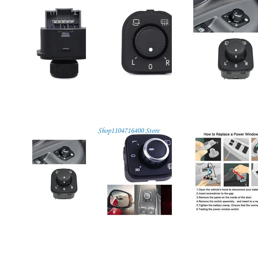 

Y1GD Электрический боковой зеркальный переключатель Кнопка управления ручкой 1K0959565J для гольфа MK5