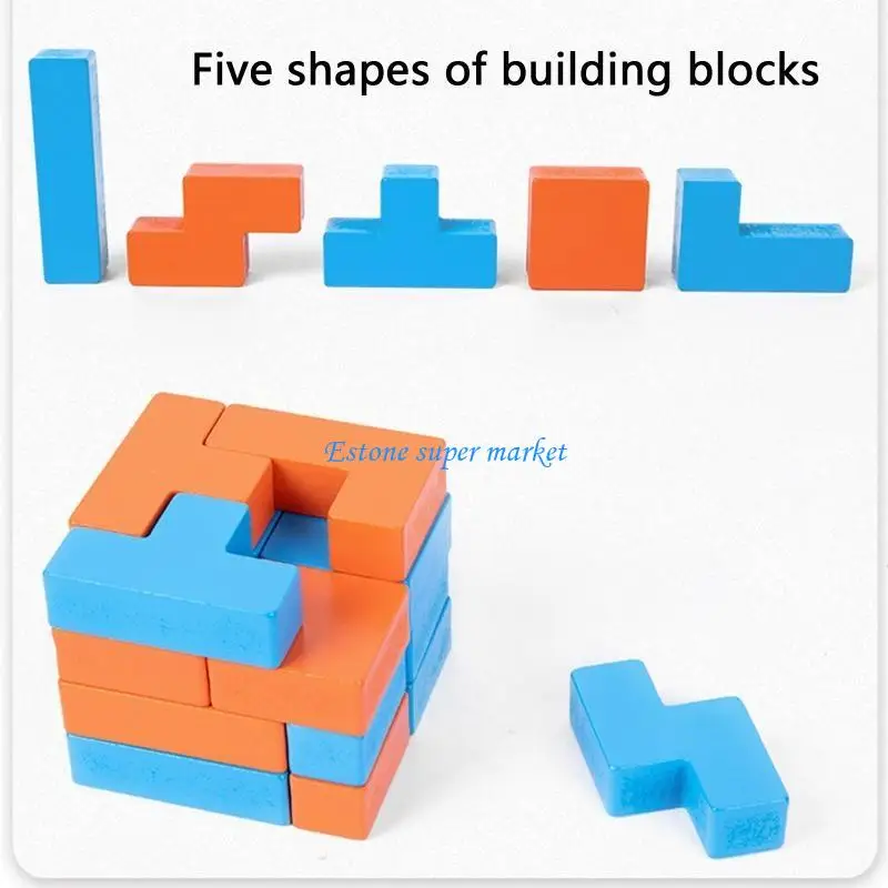 090B Bloco construção criativo que conecta brinquedo geométrico para crianças Color Cognit