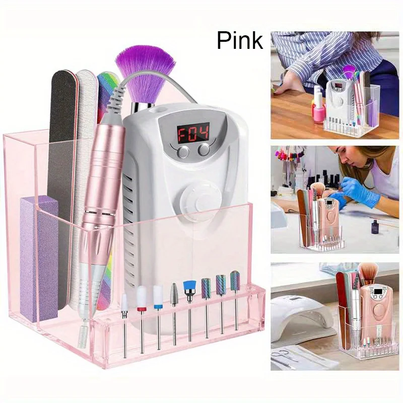 Nail Drill Bits Holder Display Clear Nail Display Box