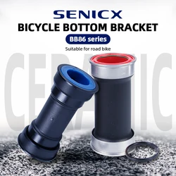 SENICX BB86 86.5mm Road Bike Bottom Bracket Fit for SRAM 24/28.99mm Crankset Axis Ceramic Bearings for Bicycle Central Movement