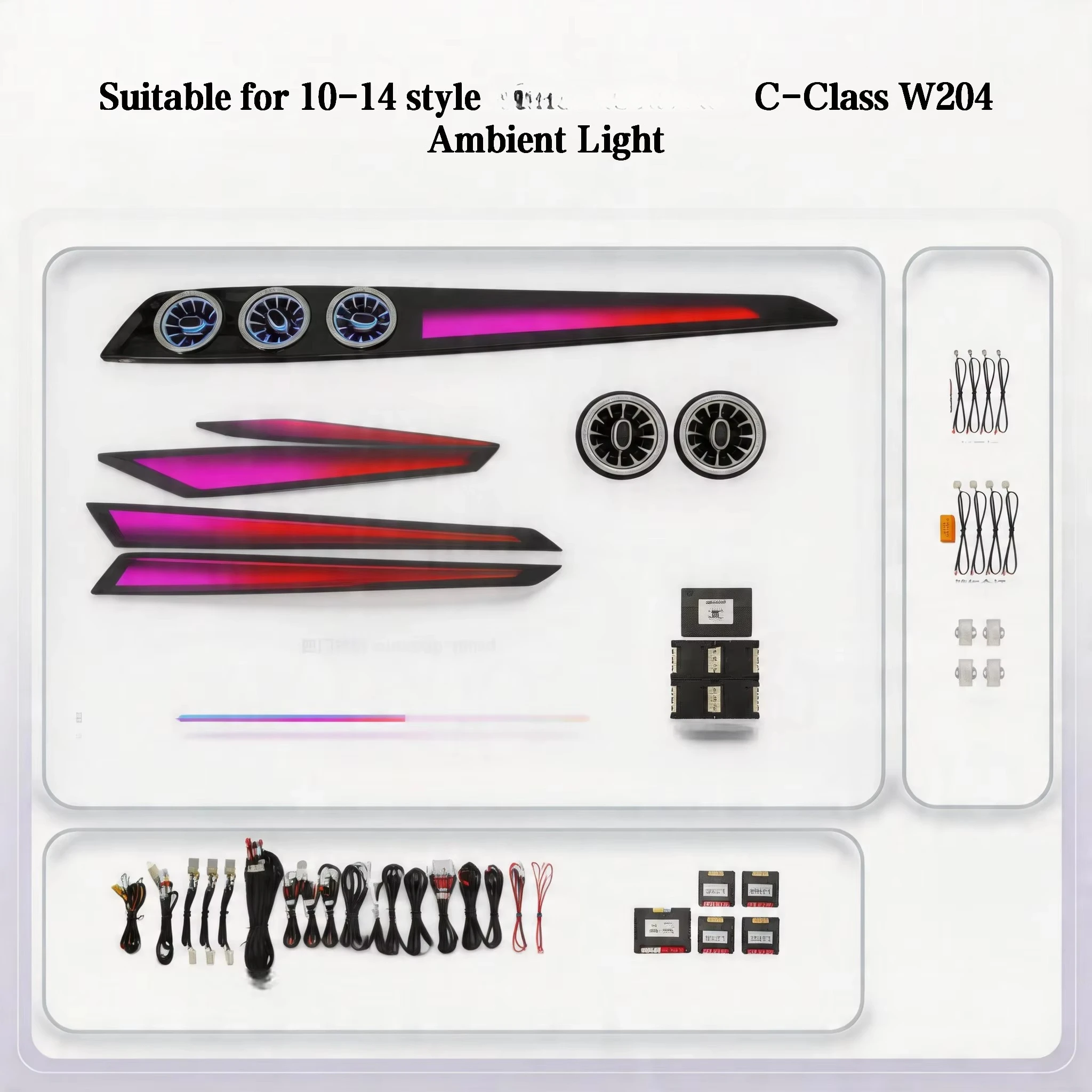 Symphony RGB LED Ambient Light with Flashing Function for C GLC CLA W205 W206 W254 Interior Mood Lighting Kit 12V