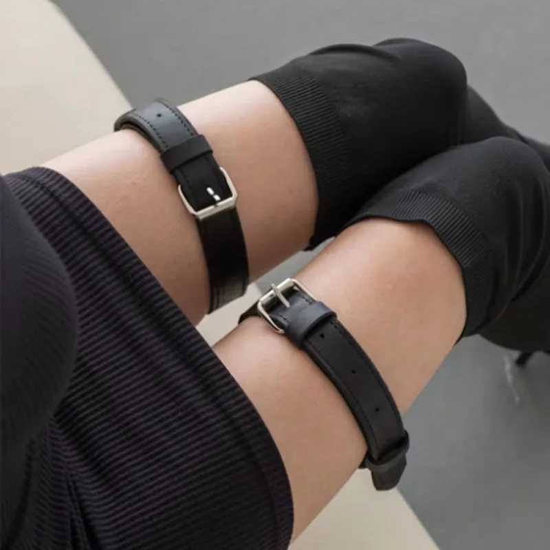 

Черный модный пояс с подвязками для женщин и девочек JK в японском стиле, 1 пара регулируемых ремней, пояс для бедер, подтяжки для ног, аксессуары