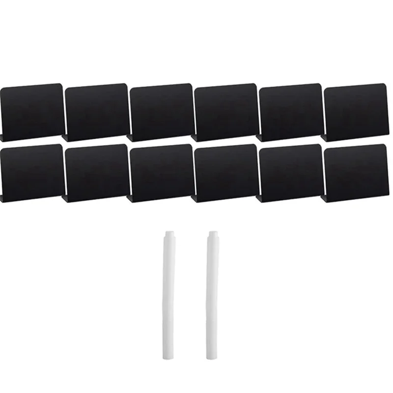20 Pack Mini Chalkboard Signs Plastic For Chalk Sign For Food - Party - Buffet - Table Sign Chalkboard With 2 Chalk Marker-POS