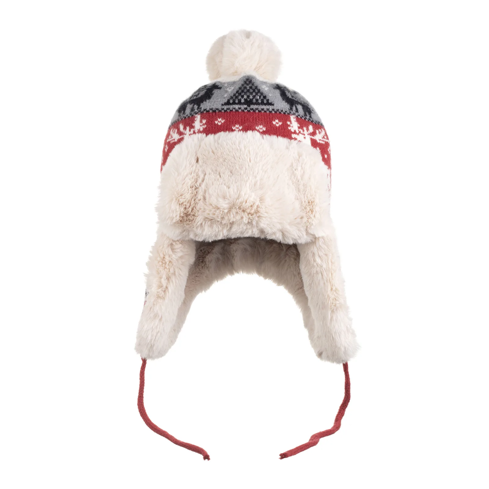 FS Red Orange Knitted Bomber Hat For Men Warm Plush Women Winter Beanies Cap Outdoor Windproof Russian Hats With Earflaps 2026 view 2