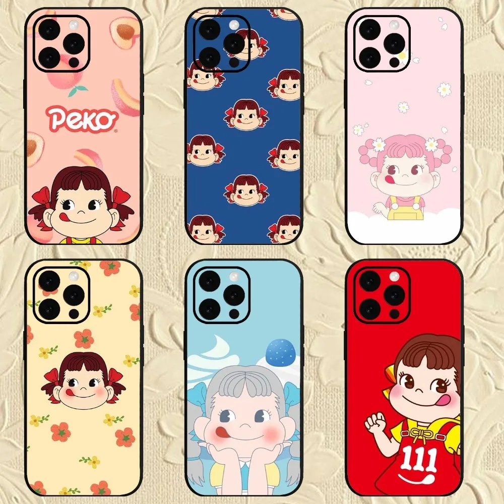 Milky peko  Phone Case For iPhone Mini 11 12 13 14 15 Pro XS Max X Plus SE XR Shell