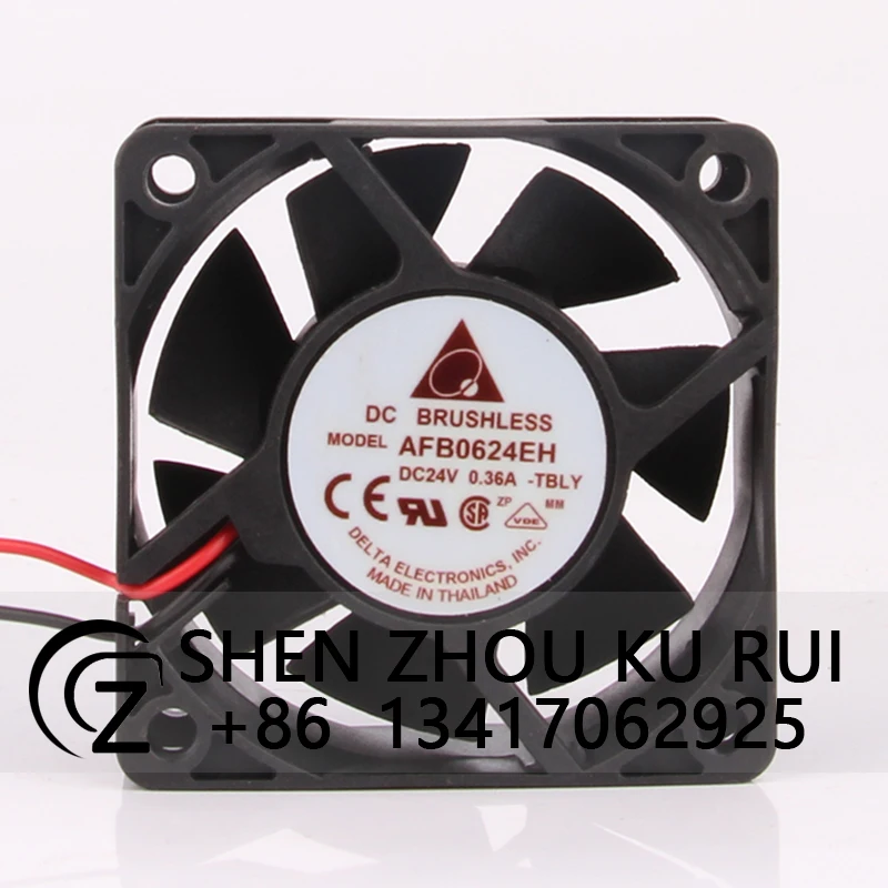 

Case Fan for Delta AFB0624EH 60X60X25MM 0.36A 24V 6025 Inverter Dual Ball Bearing Cooling Fan