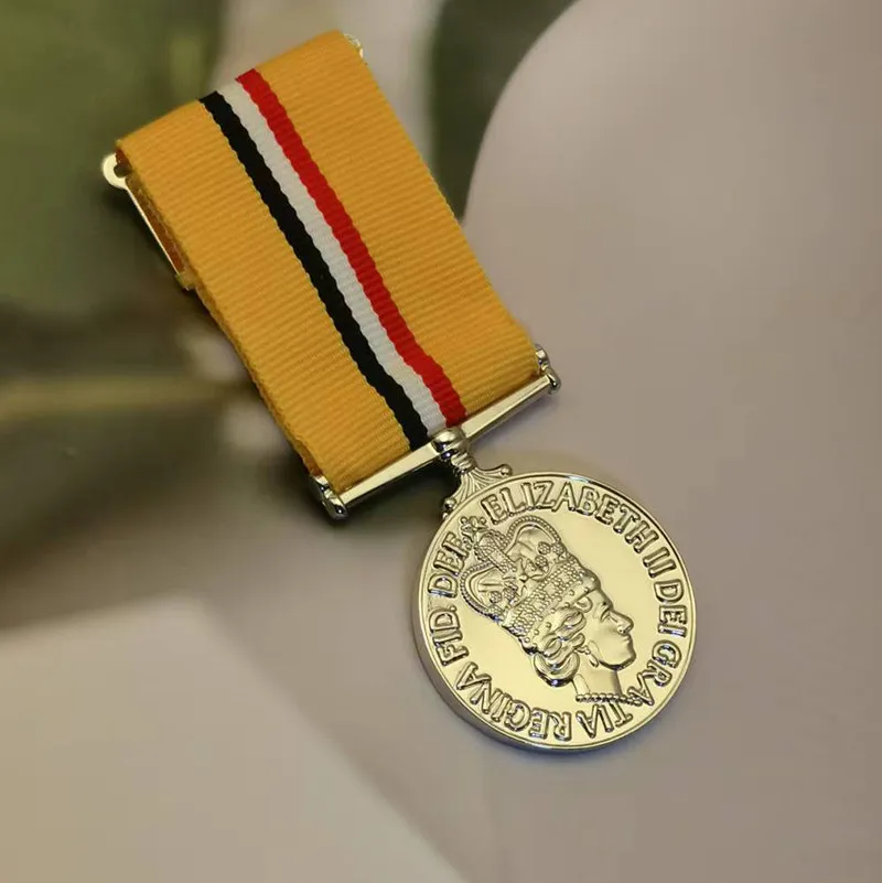 1PC 【Box Pack】Great Britain Yellow Ribbon Medal Badge History Collection Decoration Craft Gift for Men and Women