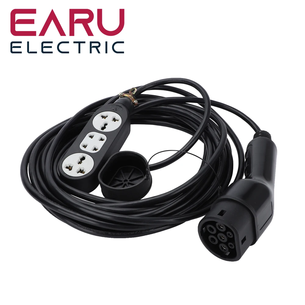 

Type 2 electric vehicle side plug EV Type 2 16A charging cable, outdoor power station multi-function socket, vehicle support V2L