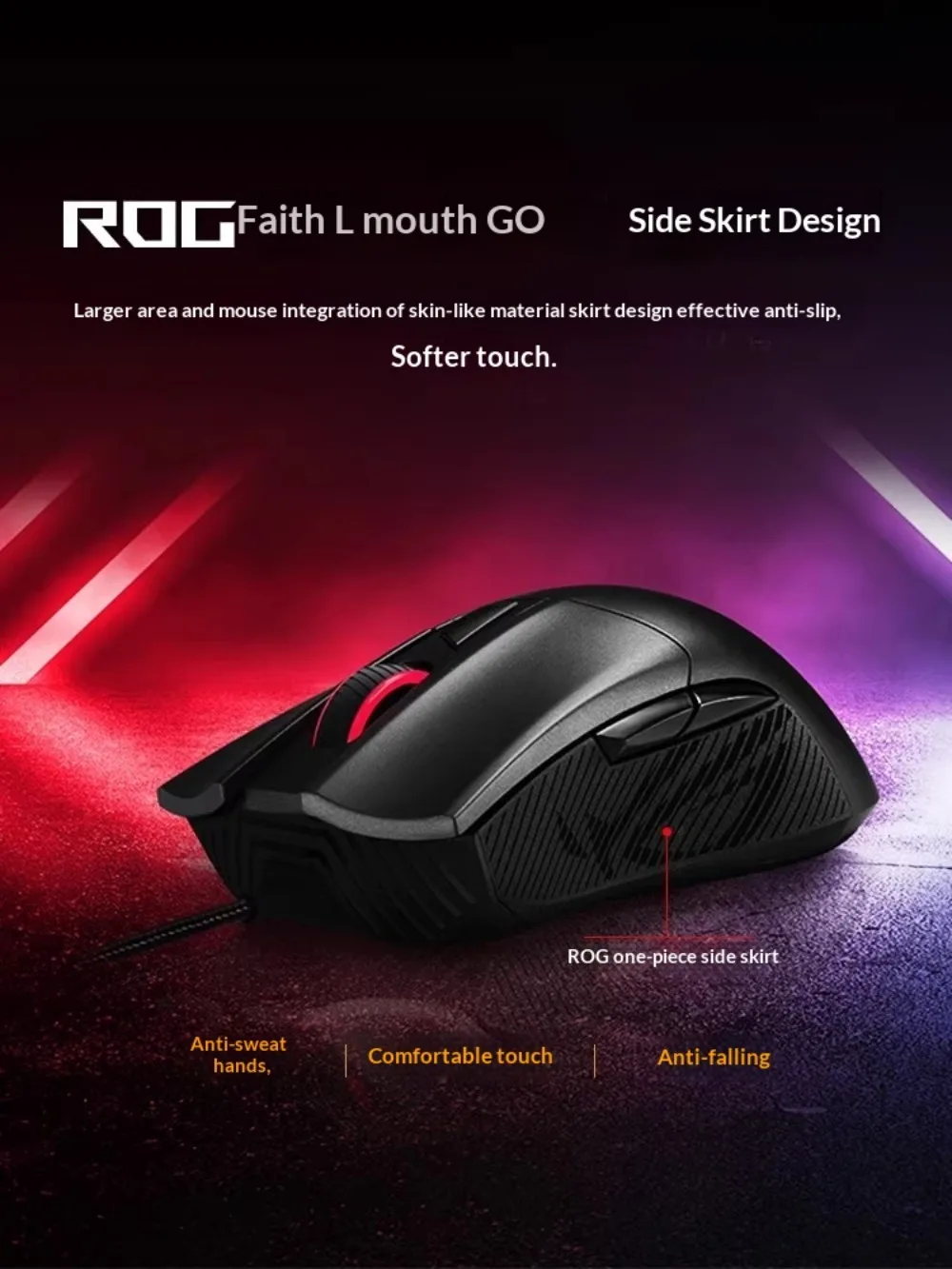 ROG Sharp Sword2 Gaming Mouse 1000Hz PAW3327 Sensor Wired Mouse RGB Lighting 6200 DPI Light Weight For CSGO PC Accessories Gifts