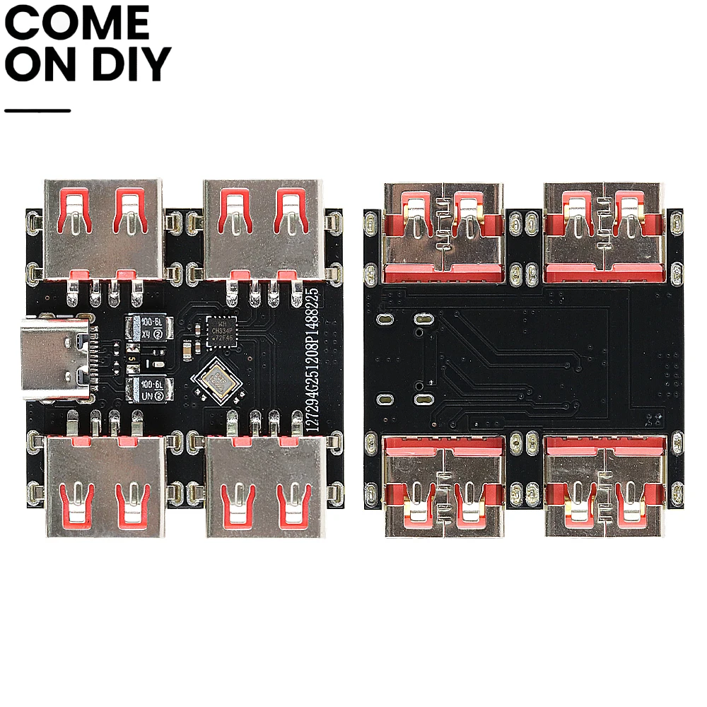 Type-C USB Hub 4-Port USB 2.0 Splitter Expansion Board Module High Speed 40MB/s for Mouse Keyboard USB Drive MCU
